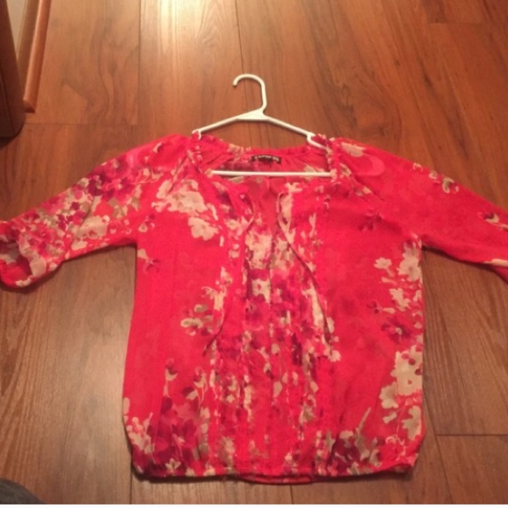 Price drop Express floral peasant top